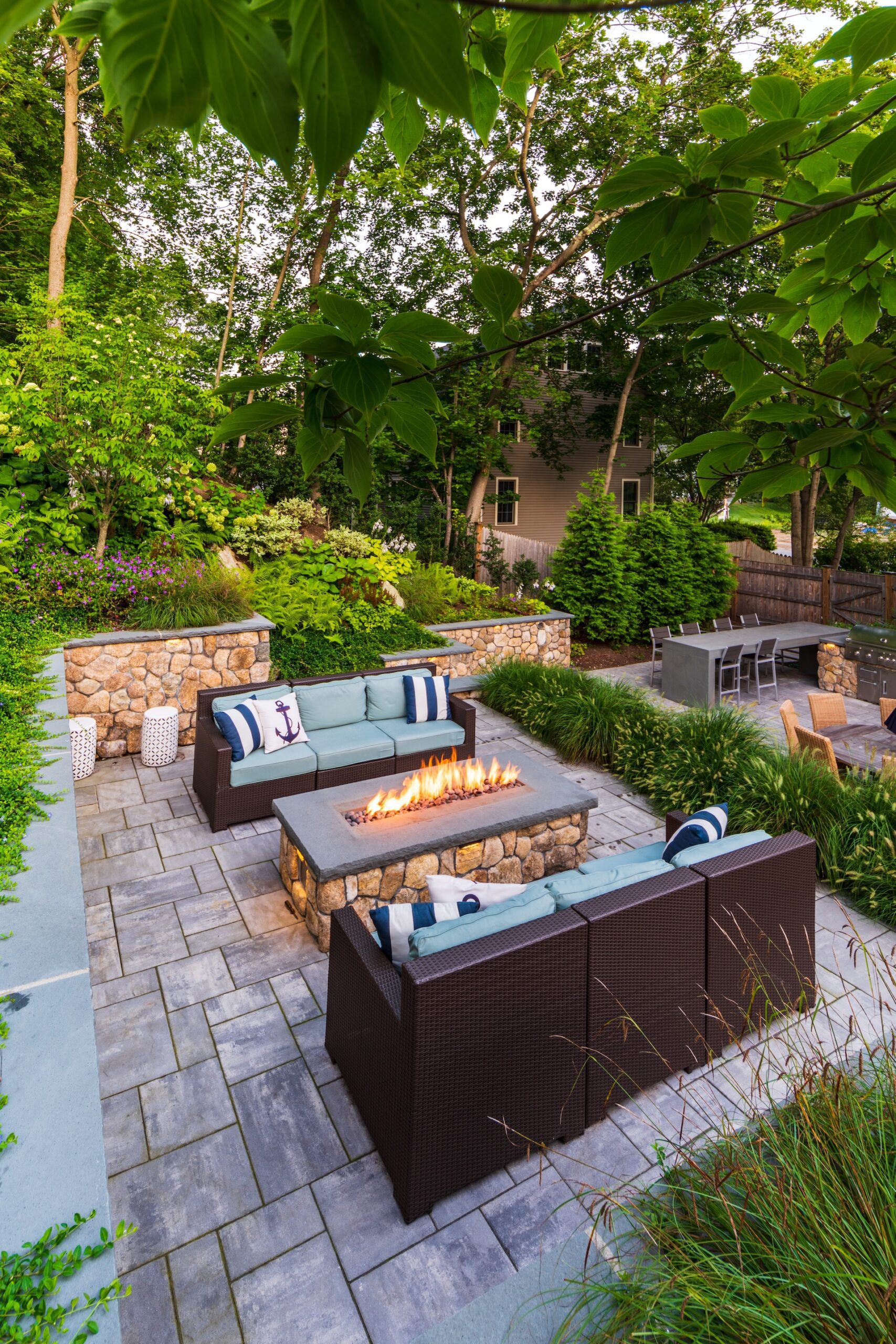 fire pit landscape design sudbury, ma